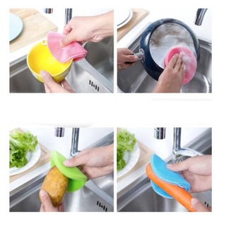 MurmerOfficial R668 SPON SILIKON CUCI PIRING BULAT SERBAGUNA SIKAT PEMBERSIH SPONGE SILICONE BRUSH FOOD GRADE MULTIFUNGS