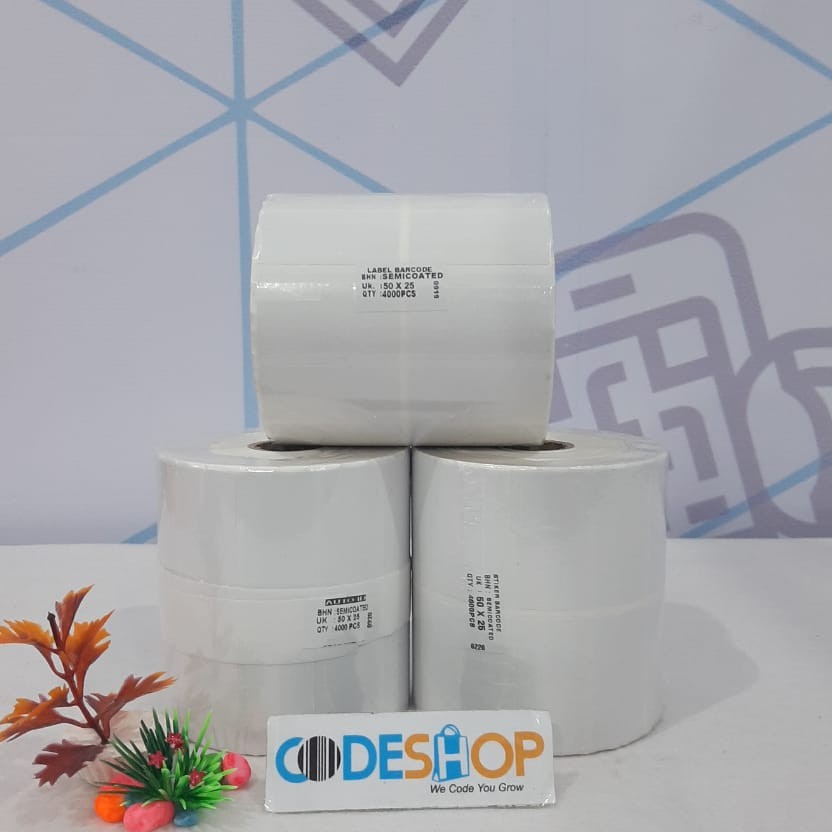 PROMO KERTAS STIKER LABEL BARCODE 50X25 - 50 X 25 2LINE 4000pcs