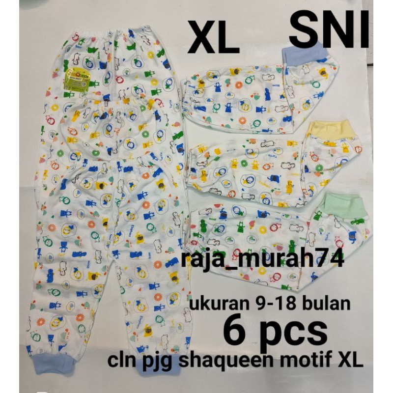 6 pcs cln pjg shaqueen motif xL