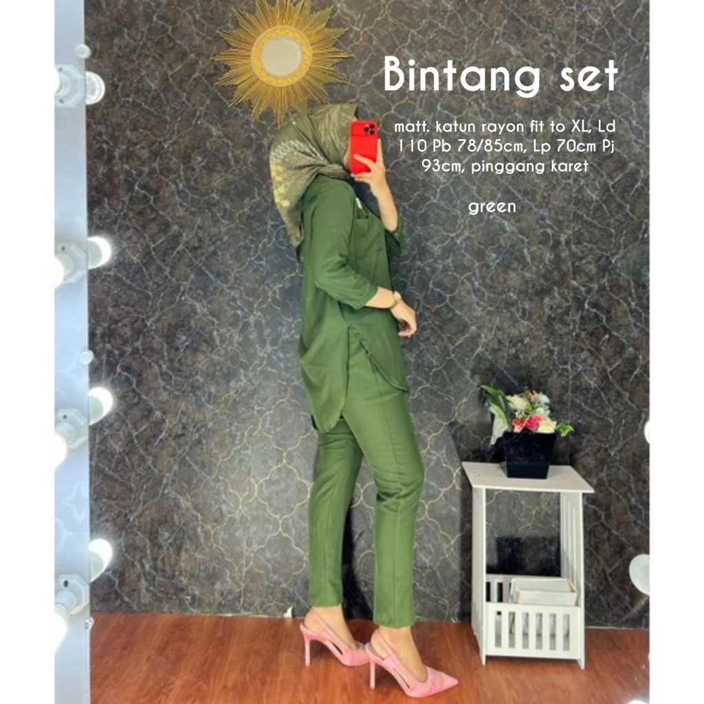 BINTANG SET CELANA WANITA KATUN PREMIUM