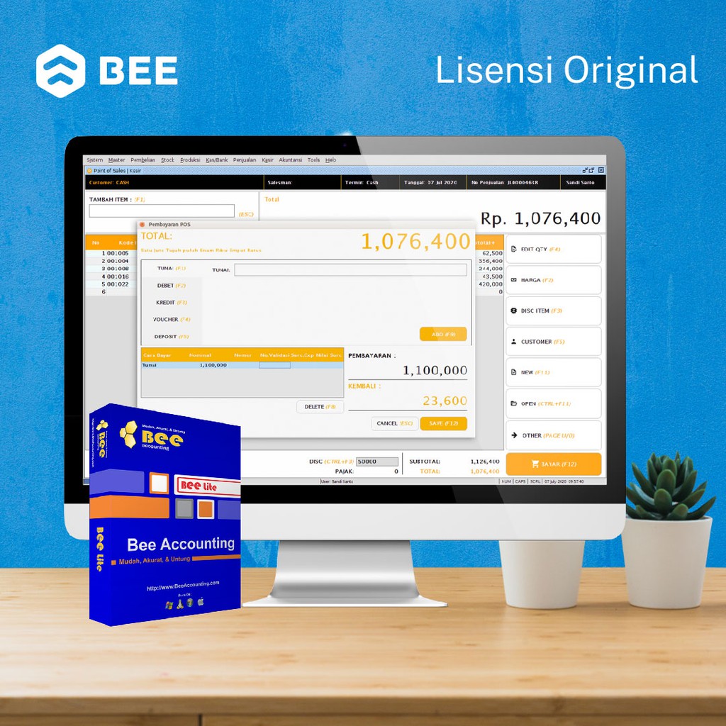 Beeaccounting Software Akuntansi & Kasir : Bee Accounting Lite - Toko Kelontong