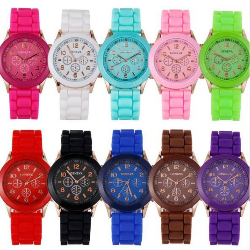 Jam Tangan Pria Wanita Couple Geneva Analog Fashion Quartz Terbaru