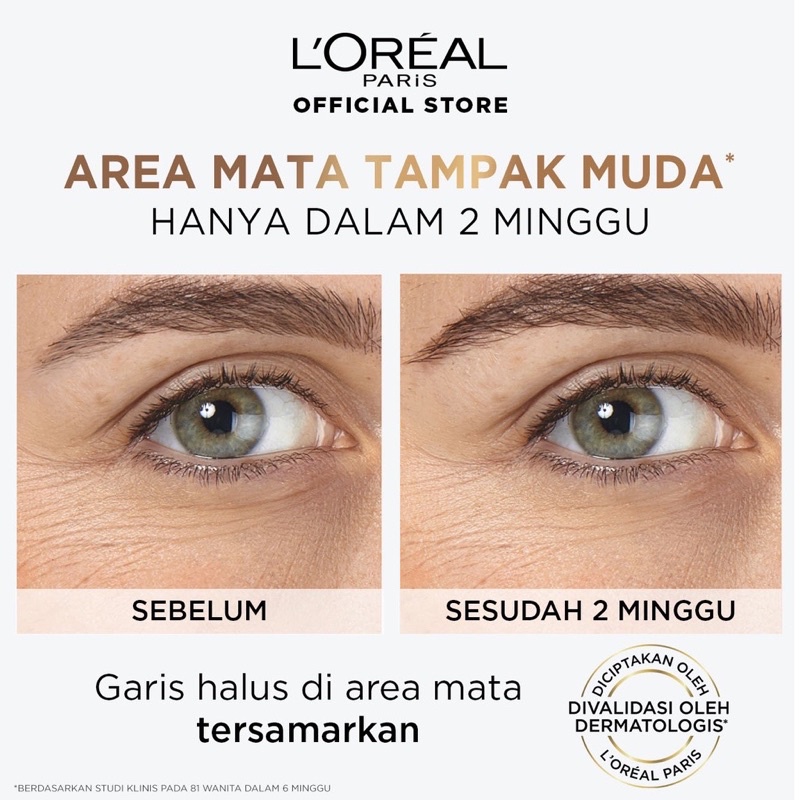 Loreal Eye Cream Triple Roller Hyaluronic Caffeine Eye Serum 20 ml - Krim Mata L’Oreal Paris 20ml Original COD