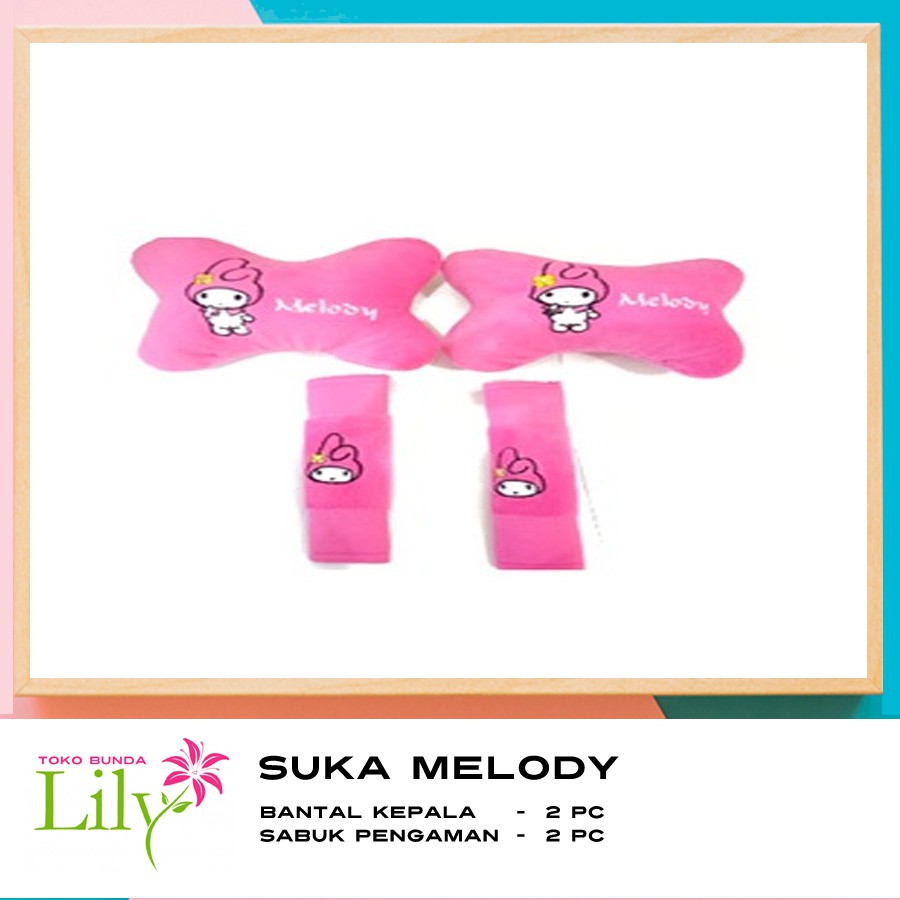 Suka Melody Aksesoris Bantal Mobil Melody 2 in 1