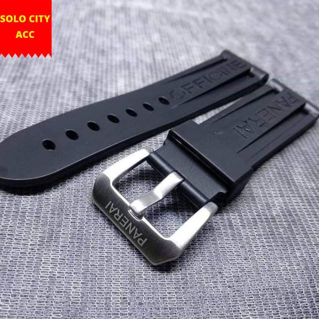 TALI JAM TANGAN PANERAI CAOUTCOUC 24MM RUBBER STRAP PANERAI CAOUTCHOUC 24MM ORIGINAL OEM