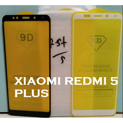 Tempered glass XIAOMI REDMI 5 PLUS Full Glue 9H Anti-Shock Premium Tempered Glass Screen Protector