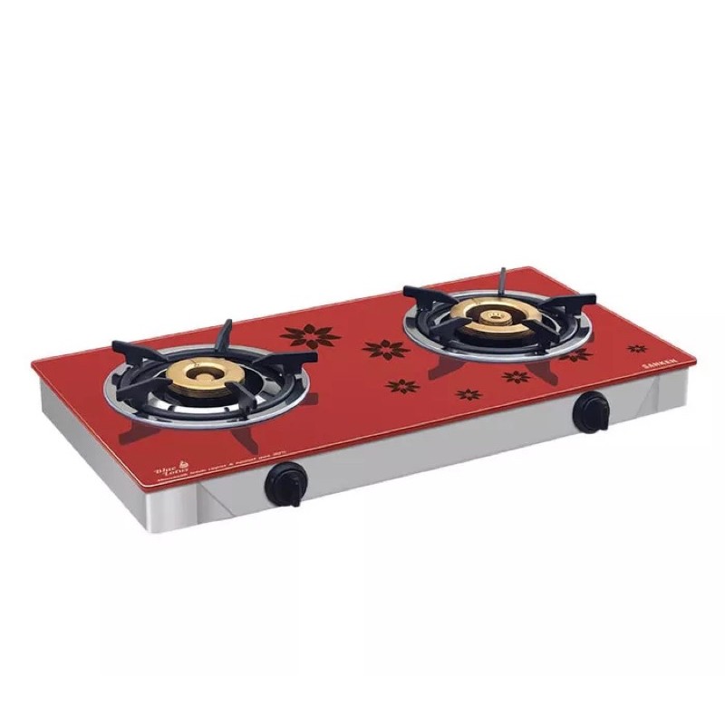 Sanken SG-378FS Kompor Gas 2 Tungku Kaca Tempered 7.4 kW dengan Blue Lotus Technology