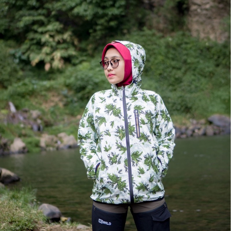 Jaket parasut Wanita Waterproof Anti Air Jacket Olahraga Perempuan Running wd wild Outdoor