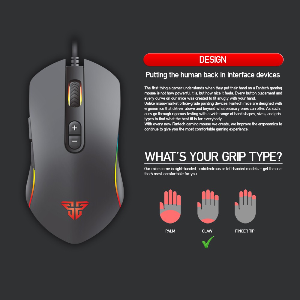 Mouse wired Game Gaming Hight Quality Fantech X9 Thor Standard MACRO RGB 4800 Dpi FPS PUBG Murah