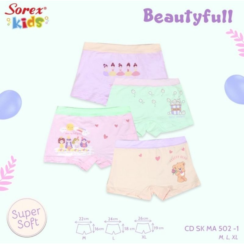 Celana Dalam Boxer anak cewek Sorex kids girl MA 502