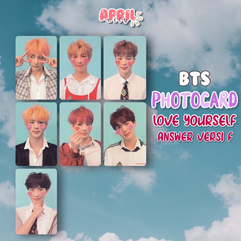 BTS PHOTOCARD LOVE YOURSELF ANSWER VERSI F