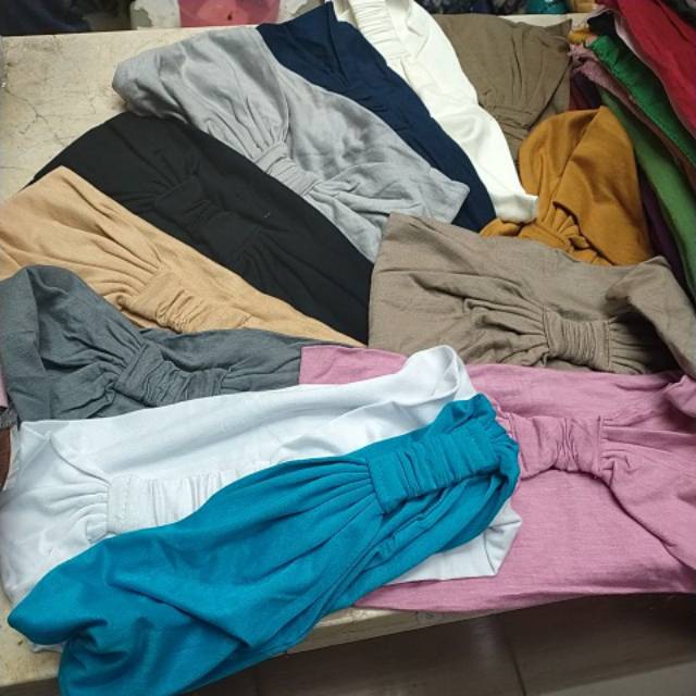 Ciput Bandana Karet Belakang Bahan Kaos Premium