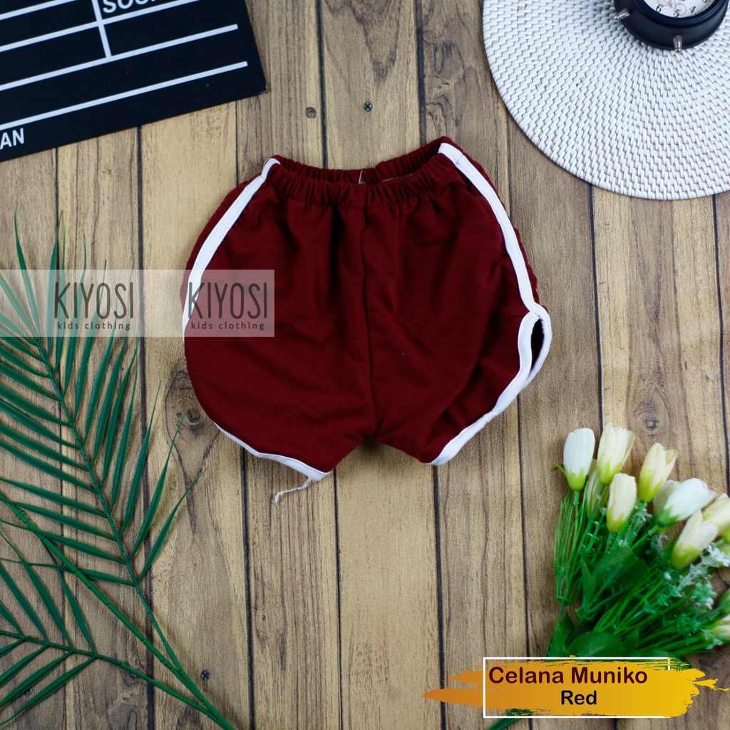 KIYOSI Celana Pendek Anak Muniko Babyterry / Hotpants Anak Muniko / Celana Anak Perempuan Polos 1-5 Tahun