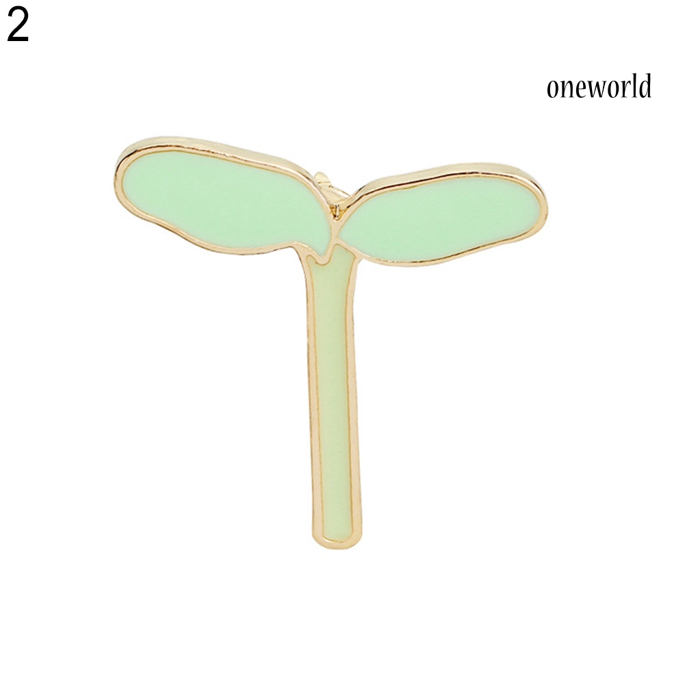 OW@ Fashion Mini Decor Leaf Bean Brooch Pin DIY Button Badge Gift Men Women Jewelry