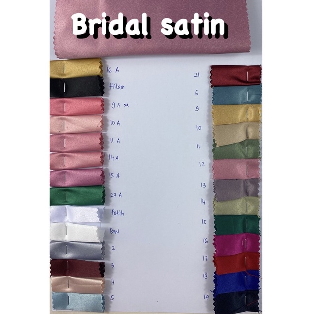 BAHAN KAIN 1 Roll SATEN BRIDAL - BAHAN KAIN 1 Roll SATIN BRIDAL - GROSIR KAIN SATEN