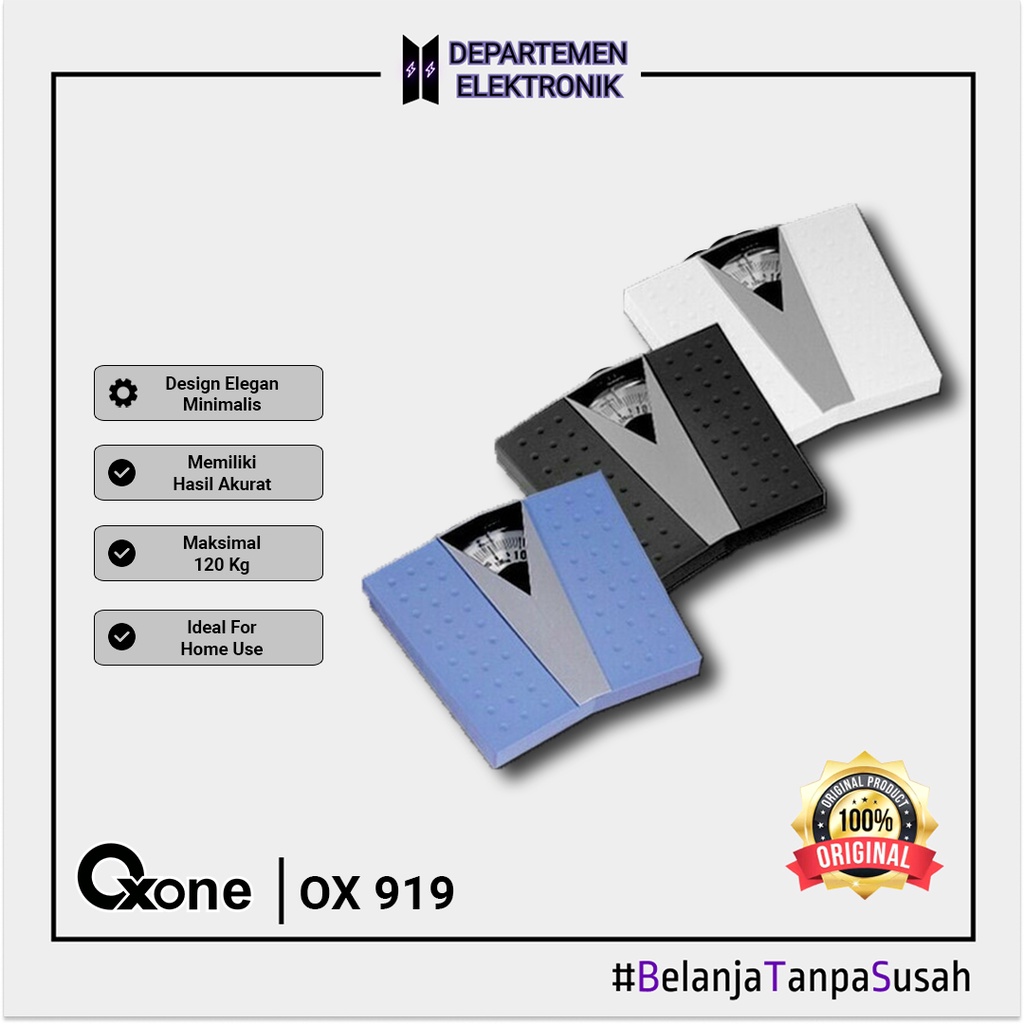 OXONE BATHROOM CLASSIC SCALE - TIMBANGAN BADAN [ OX 919 ] MURAH BANGET / GARANSI RESMI