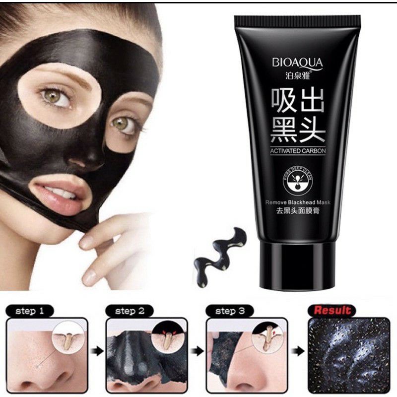 MASKER WAJAH PEMBERSIH KOMEDO DAN BEKAS JERAWAT 60gr BLACK MASK ORI