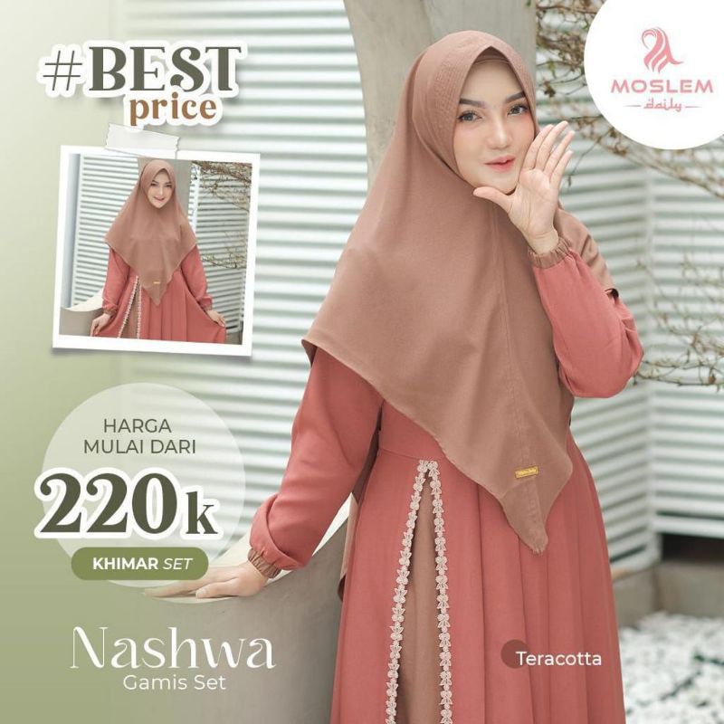Nashwa Set Khimar / Nashwa Set By Moslem Daily / Set Nashwa Original As Moslem