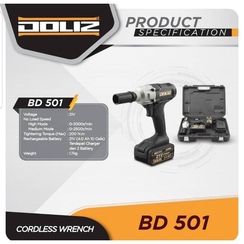 DOLIZ - BD 501 Impact Wrench Cordless