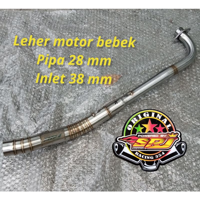 leher header pipa knalpot racing srj 354 original bebek bending inlet 38 mm ori pipa 28 mm jupiter z