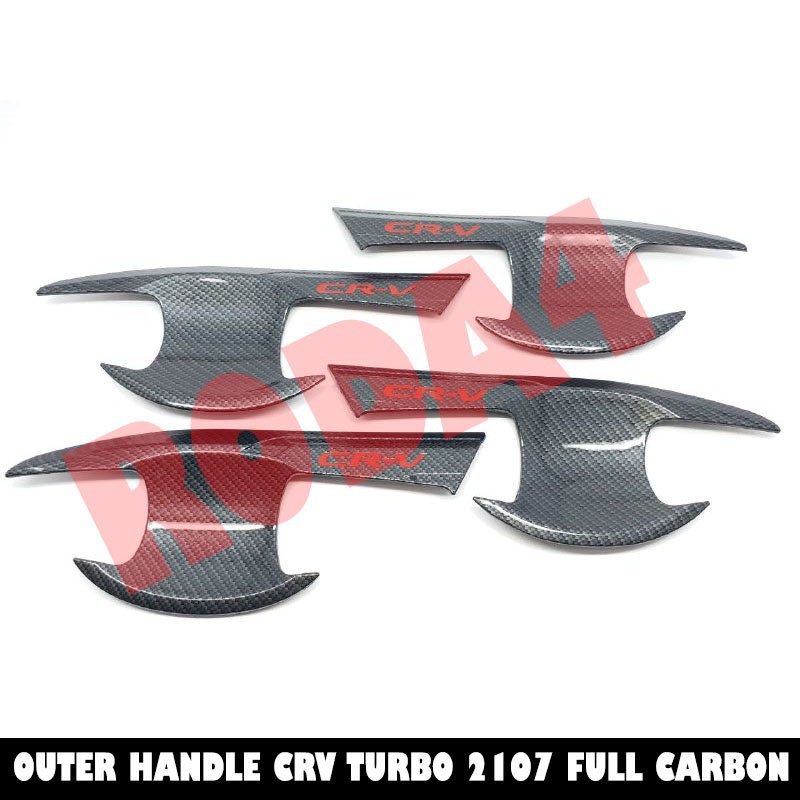 Outer Handle Mangkok Gagang Pintu CRV Turbo Full Carbon