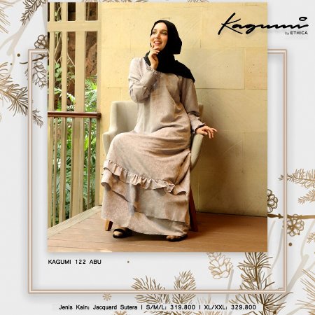 GAMIS DRESS WANITA ETHICA KAGUMI 122 ABU UKURAN S
