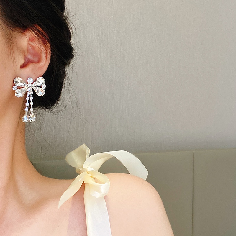 2022 Anting Tusuk Silver S925 Desain Kupu-Kupu Hias Rumbai Untuk Wanita