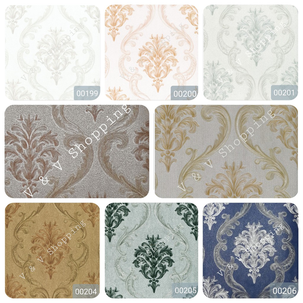 Wallpaper Dinding Vinyl Batik Kembang Klasik / Classic Flower
