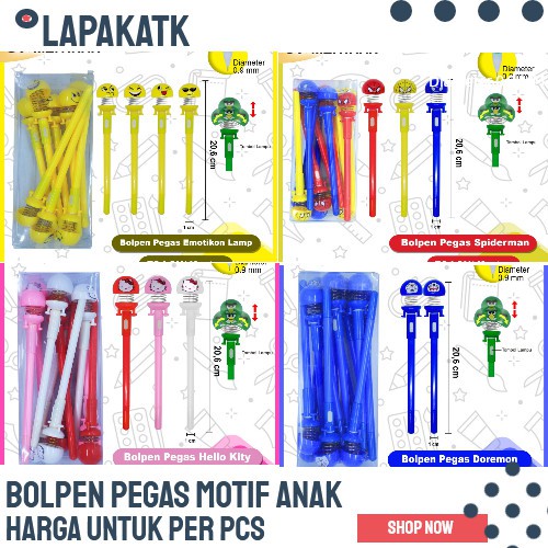 

PROMO Pulpen LAMPU LED Pegas Motif ANAK (1PCS)
