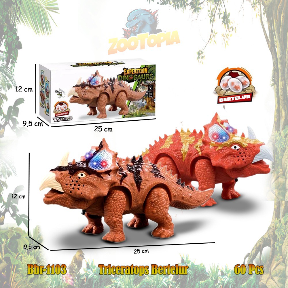 PROMO BBR1103 BRO1321 BRO1322 Triceratops Dino Dinosaurus Mainan Anak Hewan Binatang ZOOTOPIA