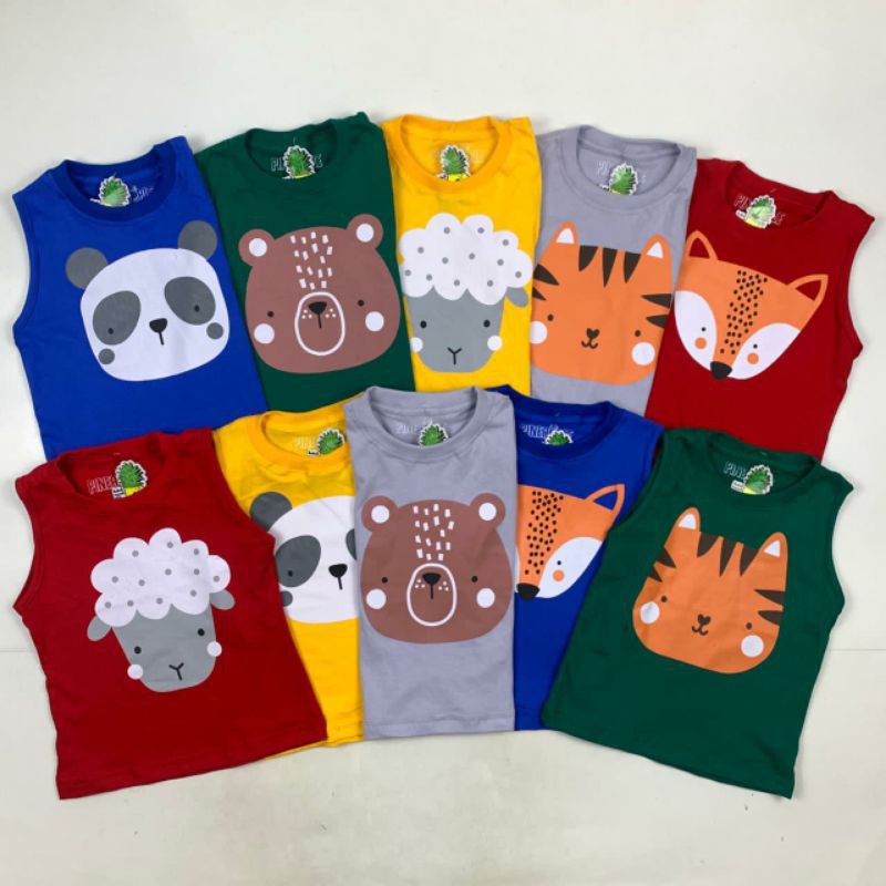 Kaos Kutung Pineapple Kaos Anak Kuntung Tank Top Animal