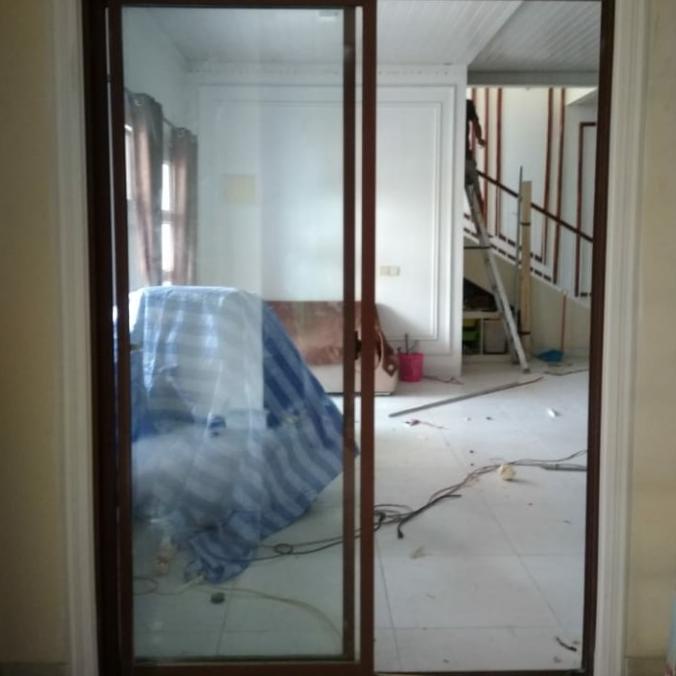 Pintu Alumunium Sliding Kaca Polos