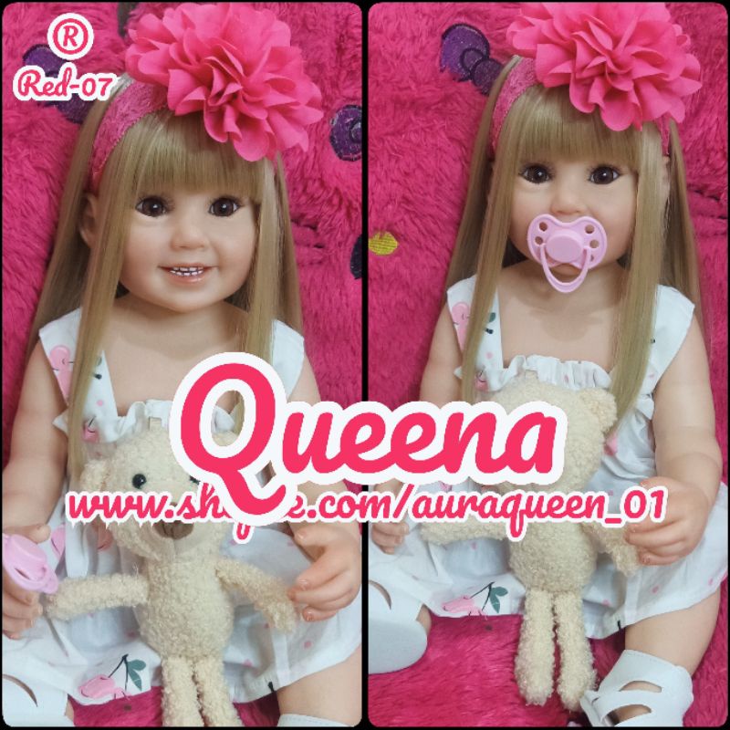 New Face Reborn doll 55 cm Full Silicone Body Baby Reborn Doll Long Hair Princess Toy /Boneka reborn