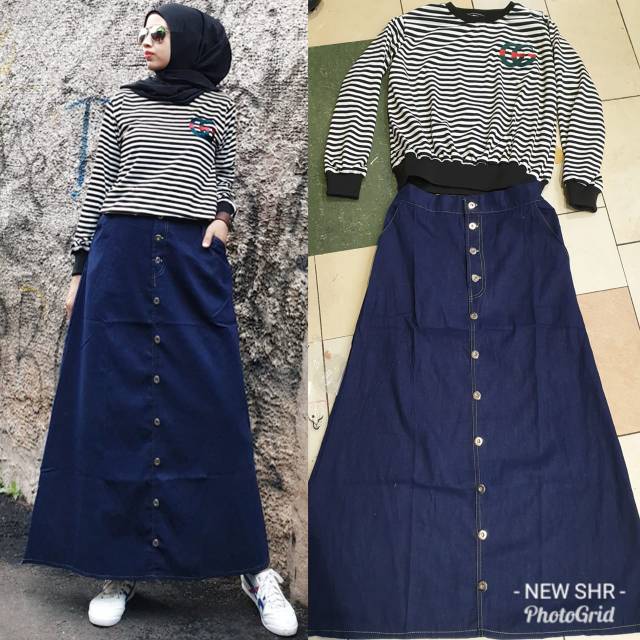 Setelan rok jeans SHR