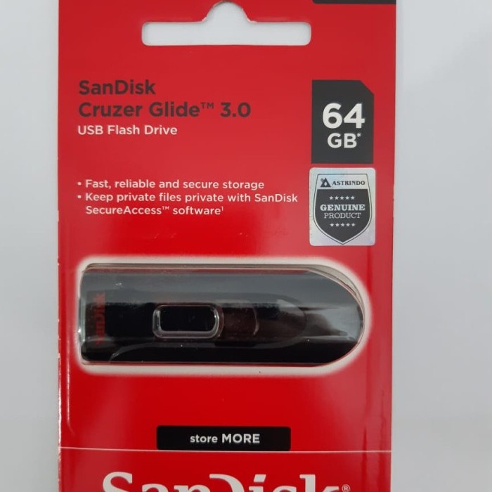 Sandisk Flashdisk 64GB USB 3.0 Cruzer Glide CZ600