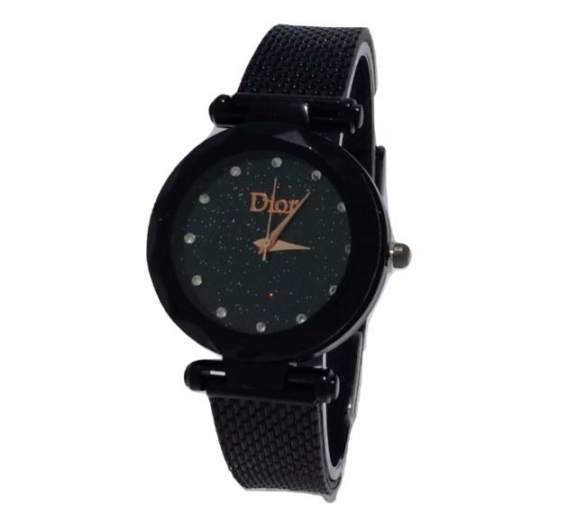 Jam Tangan Wanita Diyoor Permata Diamond Strap Rubber Full Color