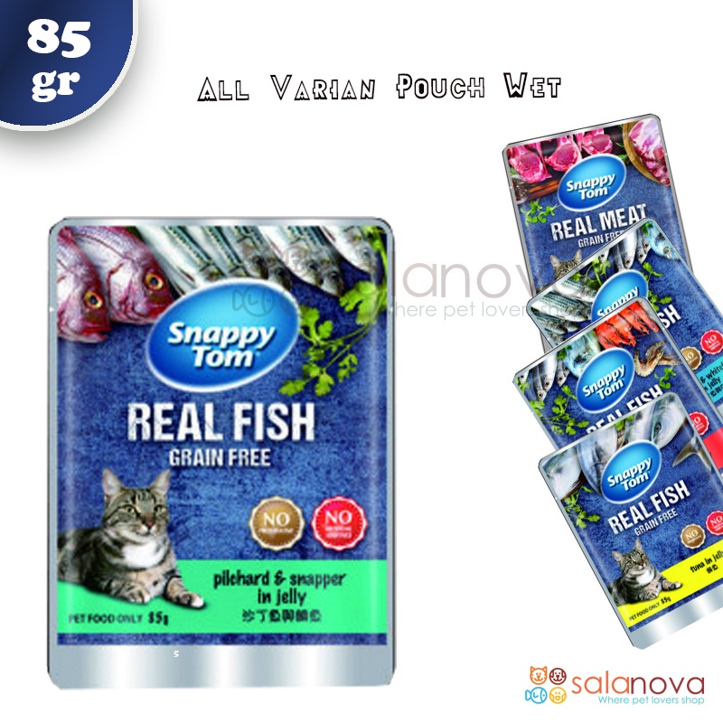 Snappy Tom 85gr Sachet/Pouch Makanan Kucing Basah