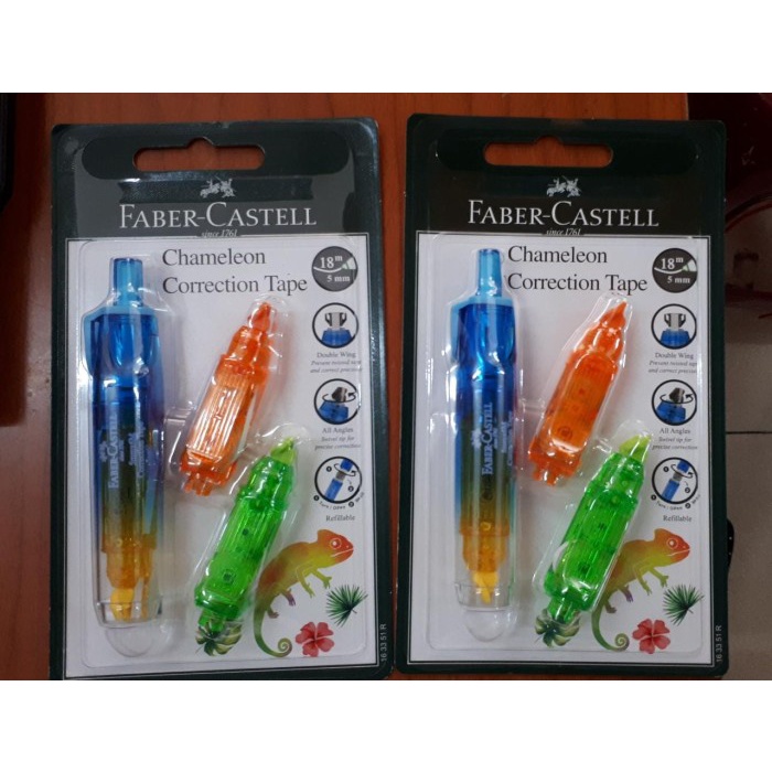 

Dijual Correction Tape Qjr 506 Chameleon Faber Castell Gratis 2 Buah Refil Hemat