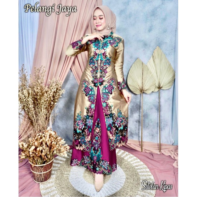 Stelan Kebaya Kipas Sapu Jagat Original Pelangi Jaya