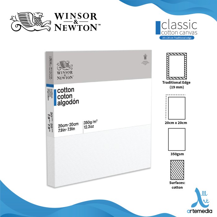 

Kanvas Lukis Winsor & Newton Classic 20x20cm Cotton Canvas