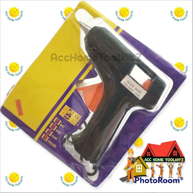 HOT MELT GLUE GUN LEM TEMBAK KECIL 10W / ALAT LEM TEMBAK 10 WATT / LEM BAKAR KECIL