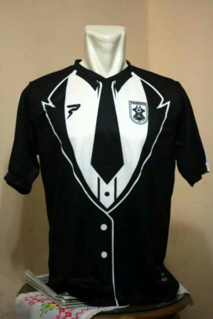 Jersey PSMP Mojokerto Tuxedo 3rd 2018 Liga 2 Gojek Hitam Printing Terbaru Lokal