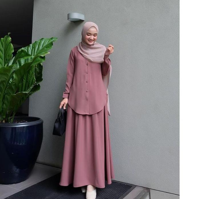 ロ Naura Set/Stelan Rok bahan syakilah/ One Set Rok ㄹ