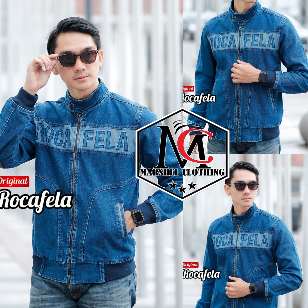 RCL - Jaket Bomber Jeans The Riddick Tebaru - Jaket Jeans Riddick Original Rocafela