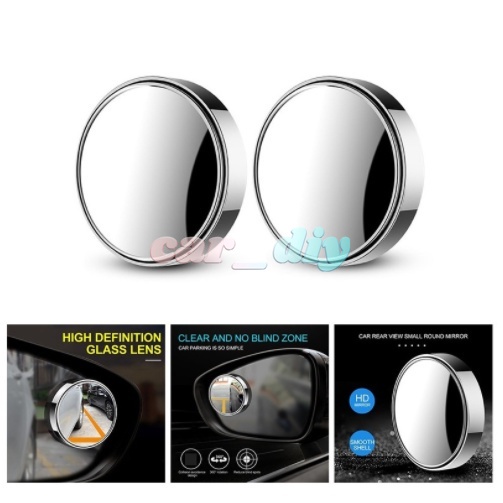 2pcs Kaca Spion Blind Spot Tahan Air Rotasi 360 Derajat Dengan Perekat 3M Untuk Mobil SUV / Truk / Van