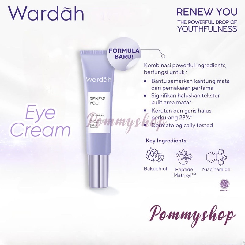 Wardah Renew You Anti Aging Eye Cream 10ml | Cream Mata