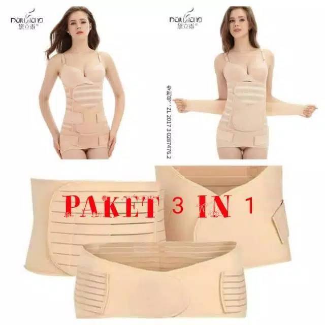 Korset Perut / Korslet 3 in 1 KORSET PASCA MELAHIRKAN Pengecil Perut Wanita Setelah Melahirkan