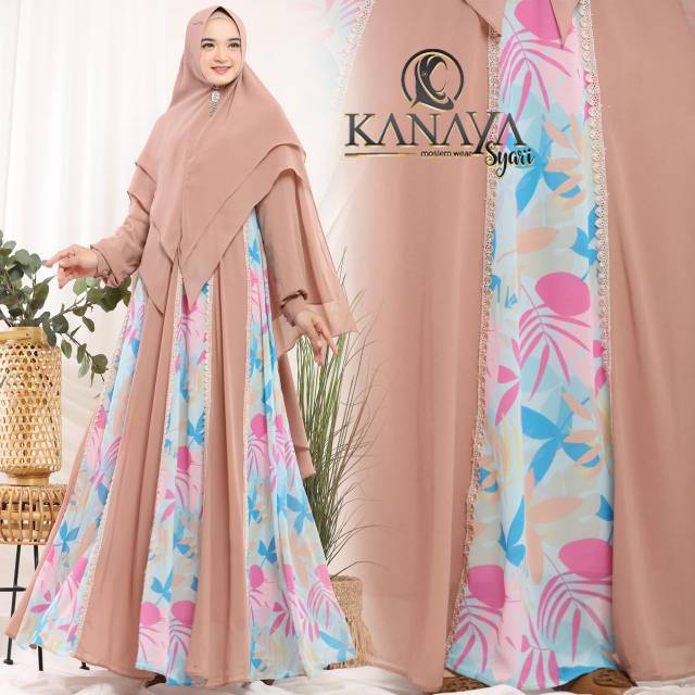 GAMIS MOTIF SET SYARI - NUSAIBAH SET BY KANAYA