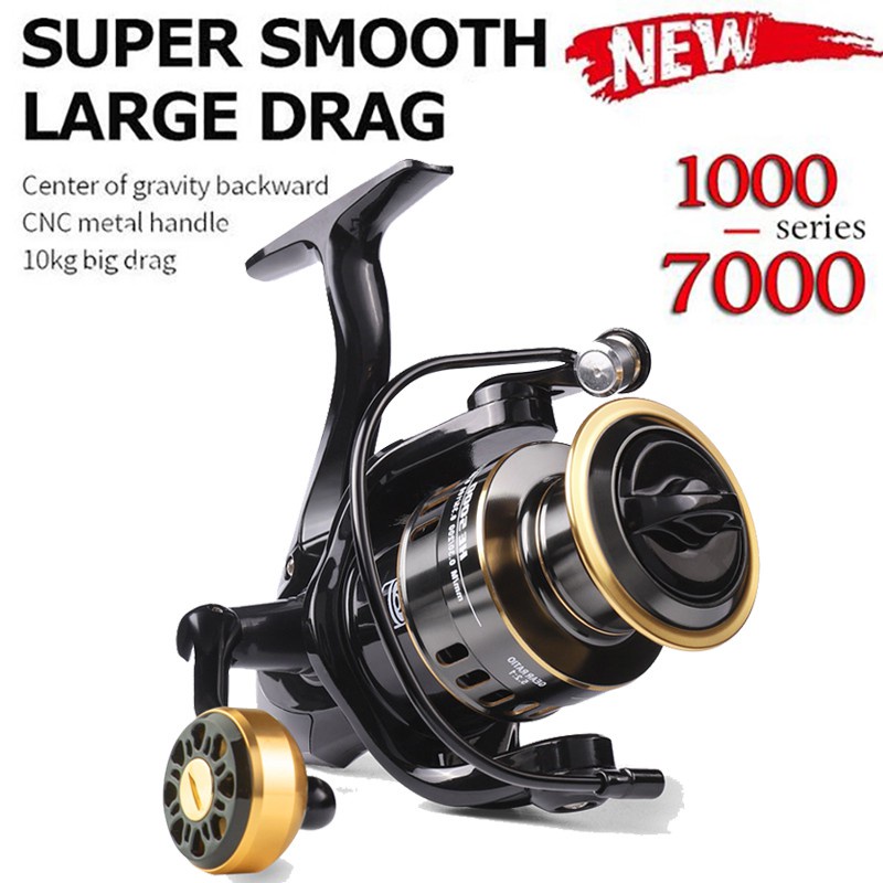 Reel Pancing Power 10kg 5.2: 1 High Speed Bahan Metal Untuk Memancing Di Laut