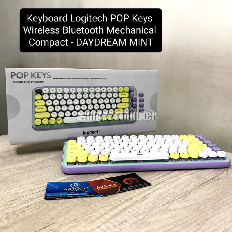 Keyboard Logitech POP Keys Wireless Bluetooth Mechanical Compact - DAYDREAM MINT